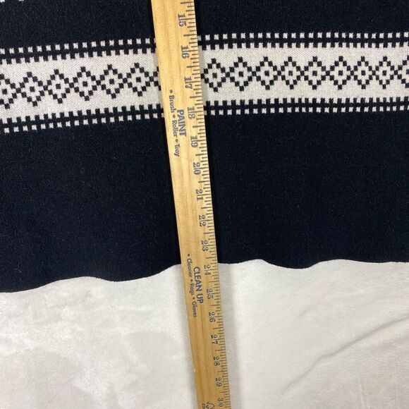 Nicole Miller Women's Mock Neck Long Sleeve Sweater Size Extra Large Black/White - Picture 7 of 7